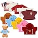 Fuyamp 10 Pcs Bear Clothes Tee Doll Clothes Bear Hoodie Sweater Fit 1418 Inches Bears Include Cute Clothes Glasses Hat Kawaii Plush Doll Clothes DIY Bear Toy - Image 4