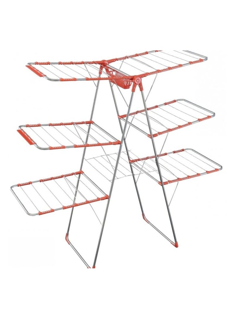 إيه دبليو منشر غسيل تركي 3 طبقات، مصنوع من مواد عالية الجودة، مقاس 60*165سم، - Image 2