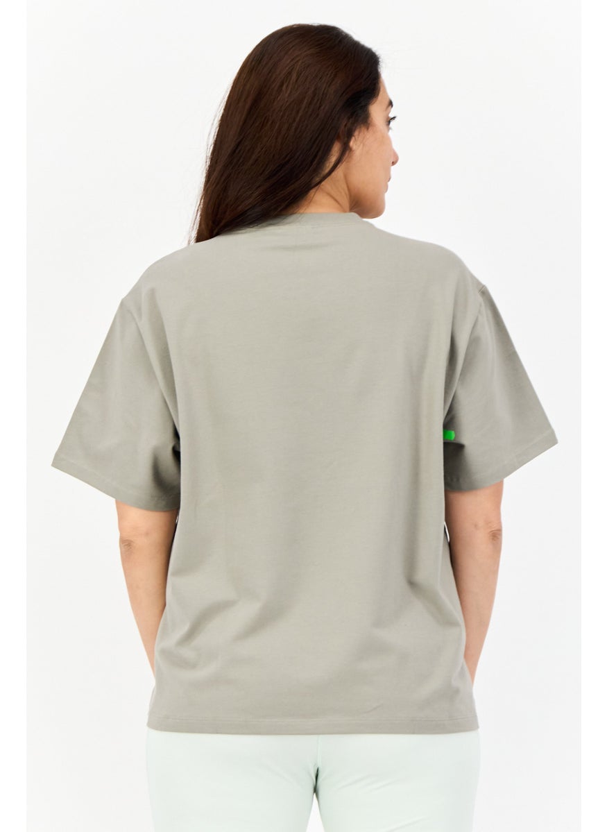 adidas Originals Adidas Originals x KseniaSchnaider Women Sportswear Fit Short Sleeves Outdoor T-shirt, Grey Smoke  - Image 3