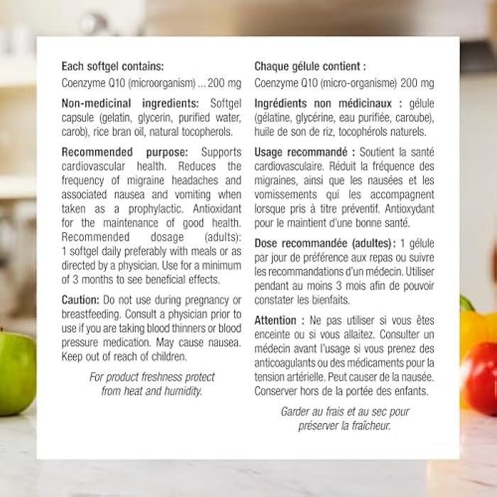 Webber Naturals Coenzyme Q10 (CoQ10) 200 mg, 60 Softgels, High Potency Antioxidant Supplement, for Heart Health and Cellular Energy Production, 60 Day Supply, Gluten Free - Image 5