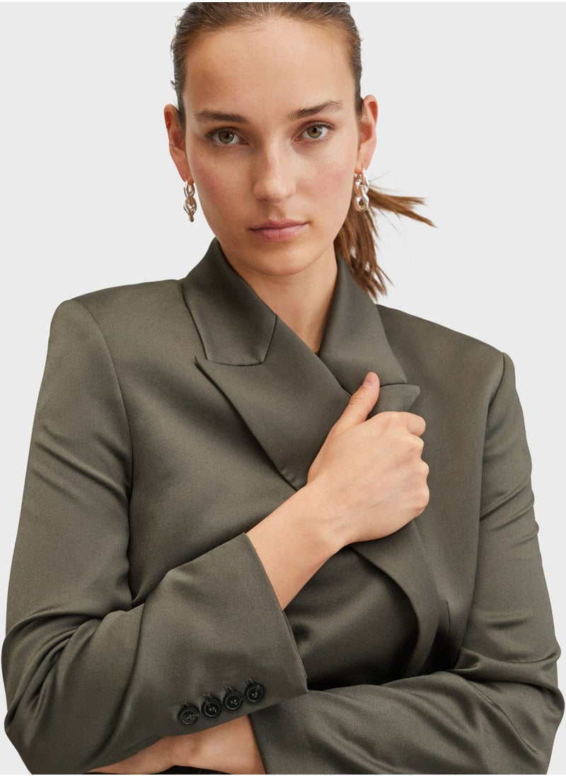 MANGO - Tailored Knitted Blazer - Image 1
