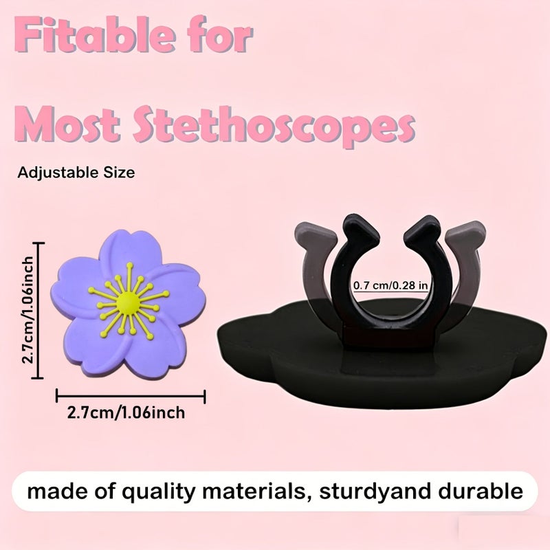 Cherry Blossom Stethoscope ID Tag Set Of 5 Unique Nurse Accessory - Image 2