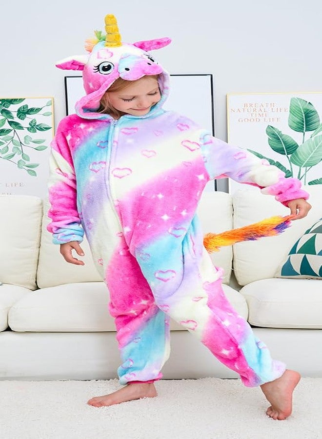 NewPlush Unisex Children Unicorn Pyjamas Halloween Kids Onesie Costume - Image 4