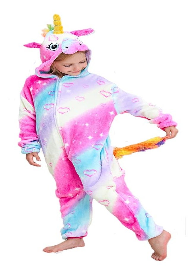 NewPlush Unisex Children Unicorn Pyjamas Halloween Kids Onesie Costume - Image 1