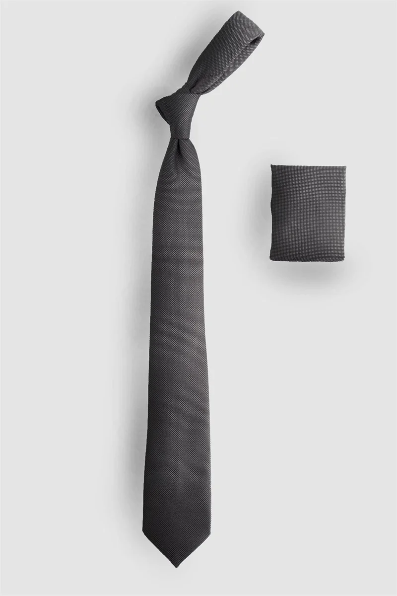 Tudors Plain Men's Tie with Pocket Handkerchief