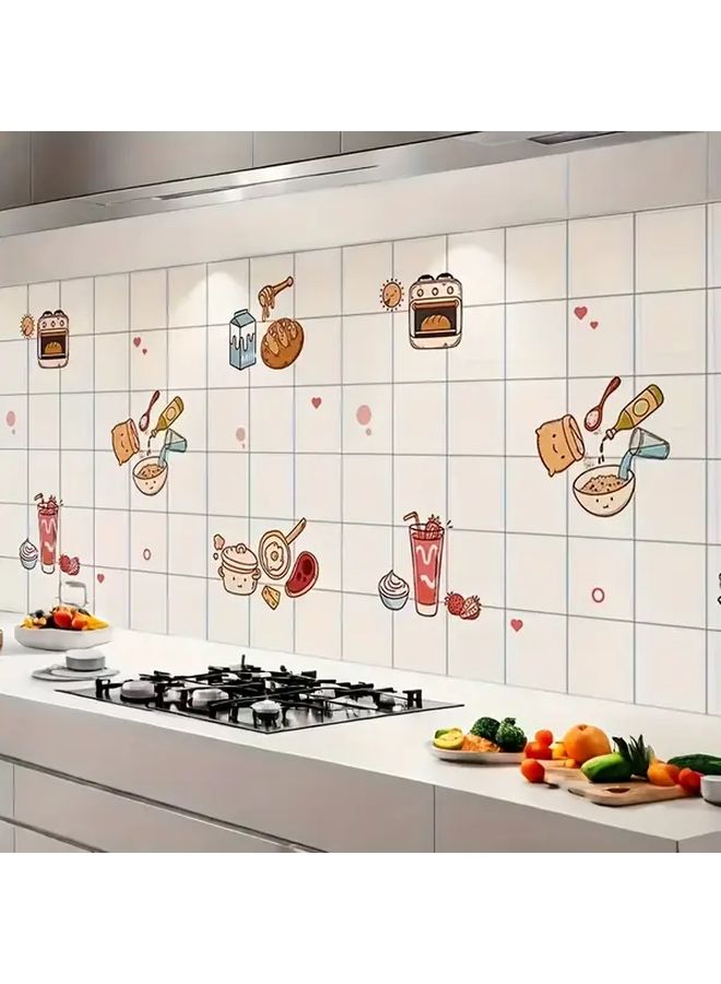 Oil Proof Fireworks Sticker 78 74 Inch Long 23 62 Inch Wide Waterproof Self Adhesive Stain Resistant Kitchen Cabinet Stovetop Range Hood Wallpaper - Image 5