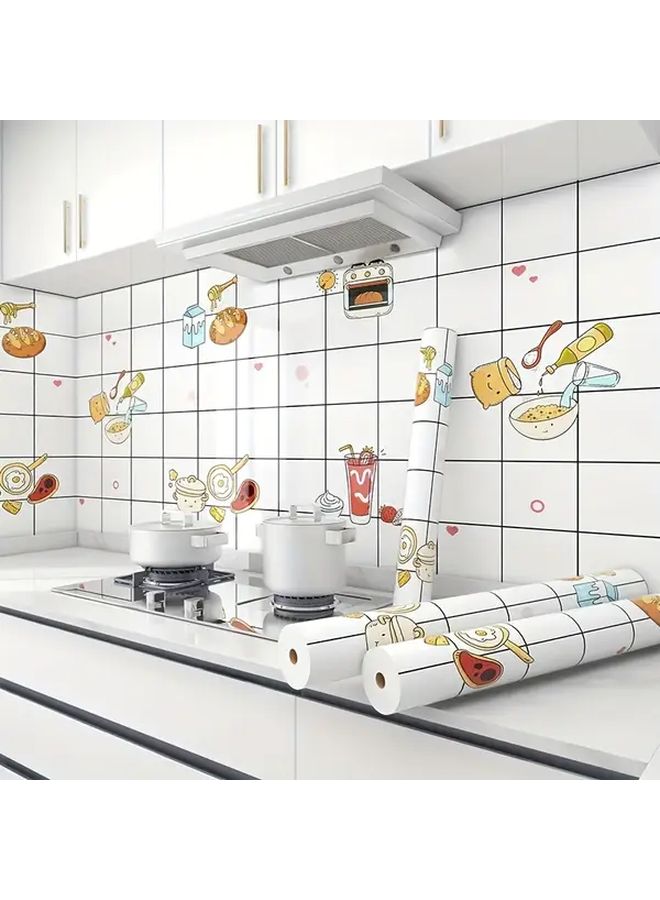 Oil Proof Fireworks Sticker 78 74 Inch Long 23 62 Inch Wide Waterproof Self Adhesive Stain Resistant Kitchen Cabinet Stovetop Range Hood Wallpaper - Image 4