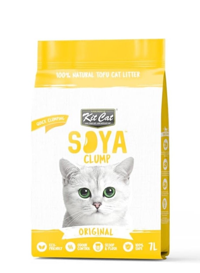 Kit Cat Soya Clump Soybean Litter - Original 7L pack of 6 - Image 2