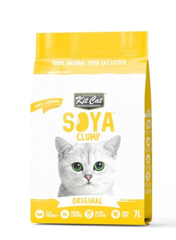 Kit Cat Soya Clump Soybean Litter - Original 7L pack of 6 - Image 3