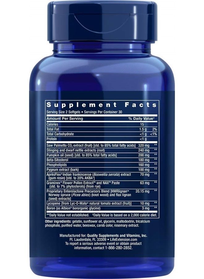 Life Extension ألترا بروستات سوفتغيلز، 60 عدداً (عبوة من 2) - Image 3