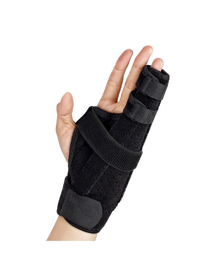 Adjustable Finger & Hand Splint – Reversible Support Brace for Left or Right Hand, Boxer’s Fracture, Tendonitis, Trigger Finger & Sprains - Image 1