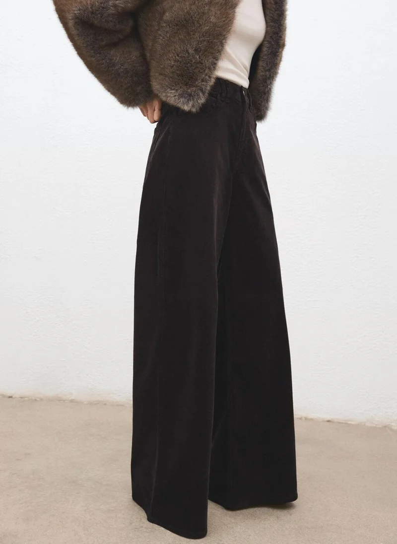 MANGO Wide-leg corduroy jeans