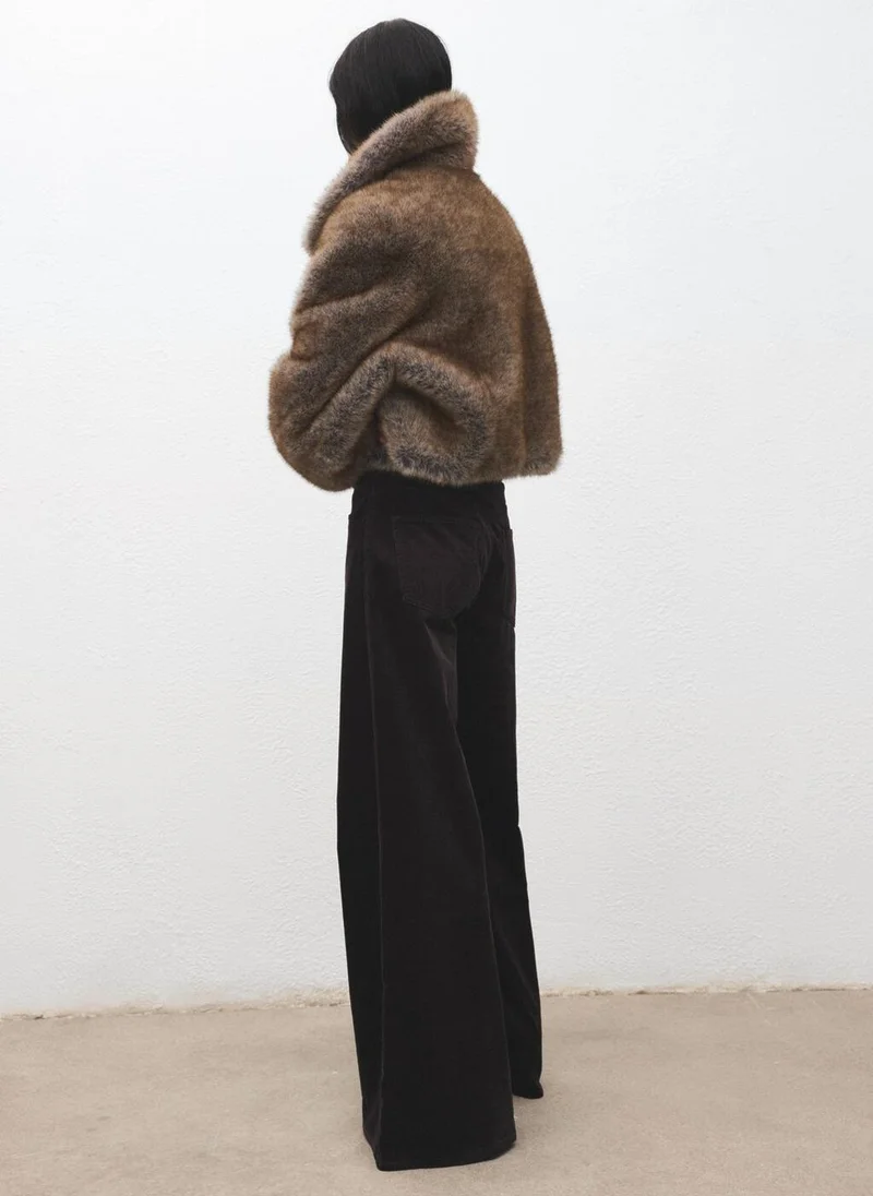 MANGO Wide-leg corduroy jeans