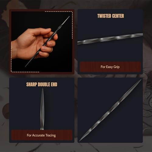UJ Ramelson Co UJ Ramelson Twisted Scriber Needle for Intaglio and Dry Point Etching, Metal Scribe, Scribing and Tracing Tools, Printmaking Supplies, Pack of 12 - Image 3