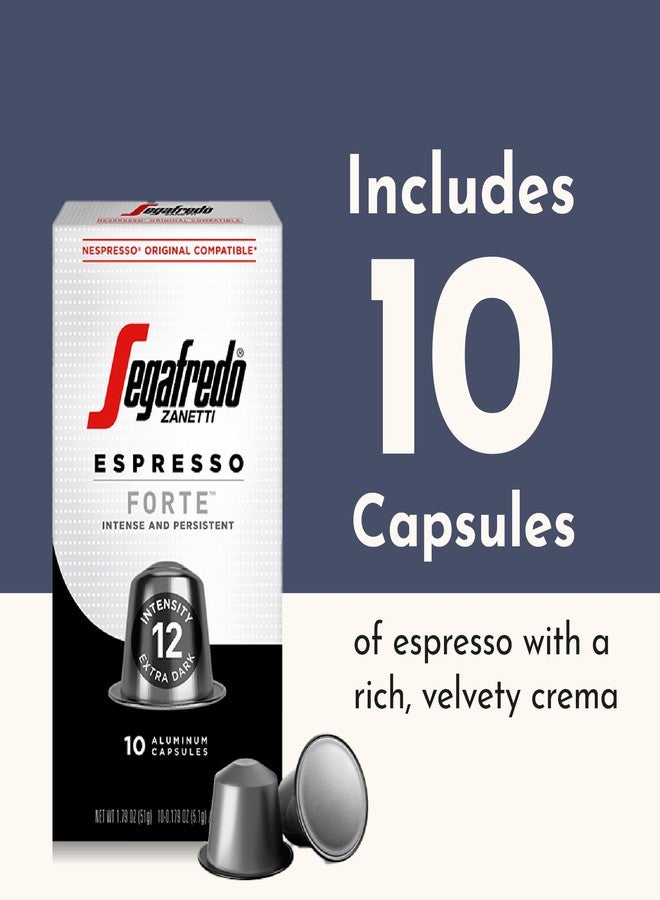 Segafredo Zanetti Espresso Capsules - Aluminum Pods for Nespresso Original Machines - Extra Dark Roast Premium Espresso with a Bold Aroma - Smoky, Intensity 12 - Forte, 10 Count - Image 5