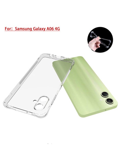 Phone Case For Samsung Galaxy A06 Crystal Clear Ultra Slim Anti Scratch Shockproof Protective TPU Back Cover