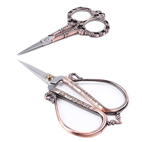 BIHRTC Vintage European Style Stainless Steel Auspicious Clouds and Plum Blossom Scissors Sewing Shears DIY Tools for NeedleworkEmbroidery Sewing Craft Art Work Everyday Use