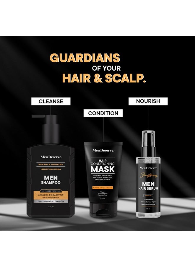MEN DESERVE - Repair And Nourish Shampoo For Dry And Damaged Hair | Sulphate Free Paraben Free - Image 1