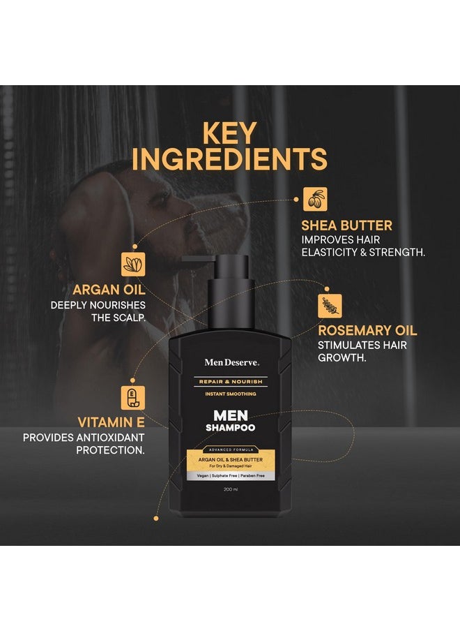MEN DESERVE - Repair And Nourish Shampoo For Dry And Damaged Hair | Sulphate Free Paraben Free - Image 1