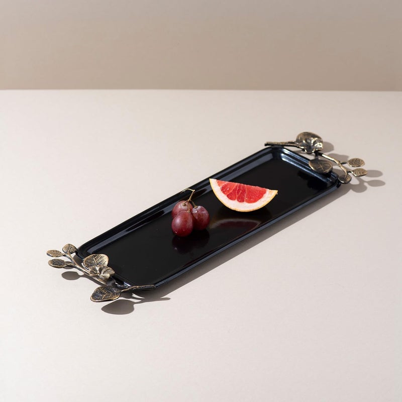 nestroots Black Metal Cocktail Tray | Perfect for Serving Drinks, Mocktails, and Elegant Entertaining - Image 1