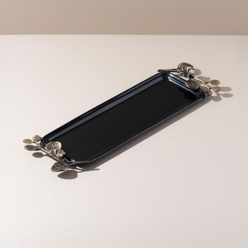 nestroots Black Metal Cocktail Tray | Perfect for Serving Drinks, Mocktails, and Elegant Entertaining - Image 2