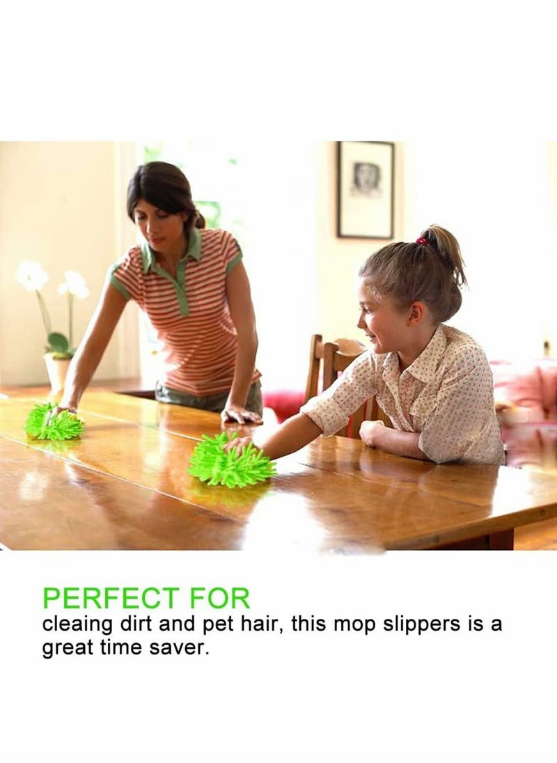 Excefore - Duster Mop Slippers Shoes Cover, Multi-Function Soft Washable Reusable Microfiber Foot Socks Floor Cleaning Floor House Tools Shoe Cover for Bathroom,Office,Kitchen, 5 Pairs - Image 1