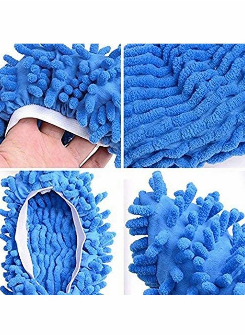 Excefore - Duster Mop Slippers Shoes Cover, Multi-Function Soft Washable Reusable Microfiber Foot Socks Floor Cleaning Floor House Tools Shoe Cover for Bathroom,Office,Kitchen, 5 Pairs - Image 1