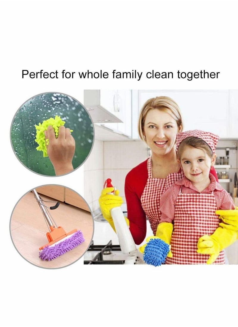 Excefore - Duster Mop Slippers Shoes Cover, Multi-Function Soft Washable Reusable Microfiber Foot Socks Floor Cleaning Floor House Tools Shoe Cover for Bathroom,Office,Kitchen, 5 Pairs - Image 1
