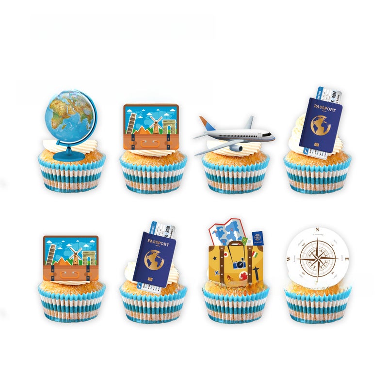 Travel Adventure Retirement Party Supplies Small 24p-Travel Adventure 