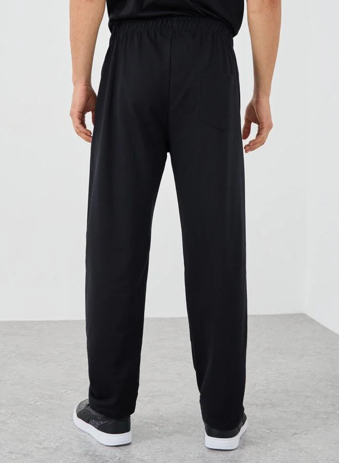Styli Styli Slogan Print Relaxed Fit Open Hem Jogger