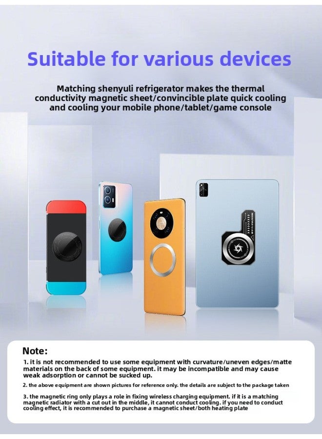 [Magnetic Film] Suitable For Mobile Phone Magnetic Semiconductor Radiator Flat Plate Guide Cold Back Clip Ultra-thin Refrigeration Patch-Color:Magnet Ring [pack Of 3] Specially Customized For Magsafe Wireless Charging  - Image 5