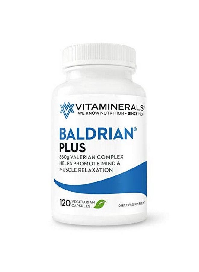 Vitaminerals - 33+ Baldrian® Plus Natural Relaxing Support Standardized Valerian Extract Extra Strength 120 Count - Image 1