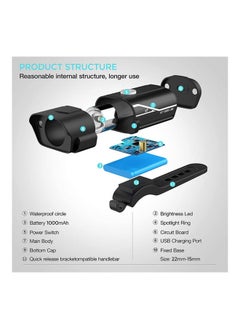 نيبمينينت مصباح أمامي للدراجة قابل للشحن بمنفذ USB  - Image 5