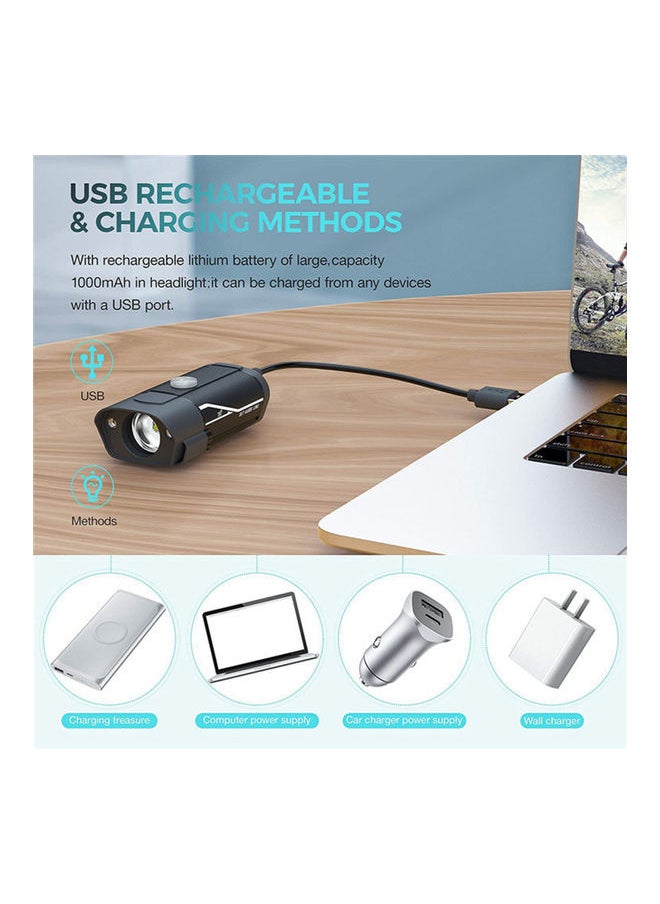 نيبمينينت - مصباح أمامي للدراجة قابل للشحن بمنفذ USB - Image 1