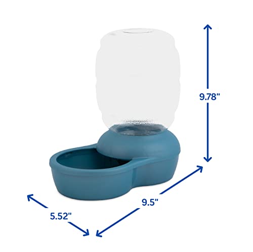 Petmate Replendish Gravity Waterer Cat and Dog Water Dispenser 0.5 GAL, Blue, Made in USA - Image 3