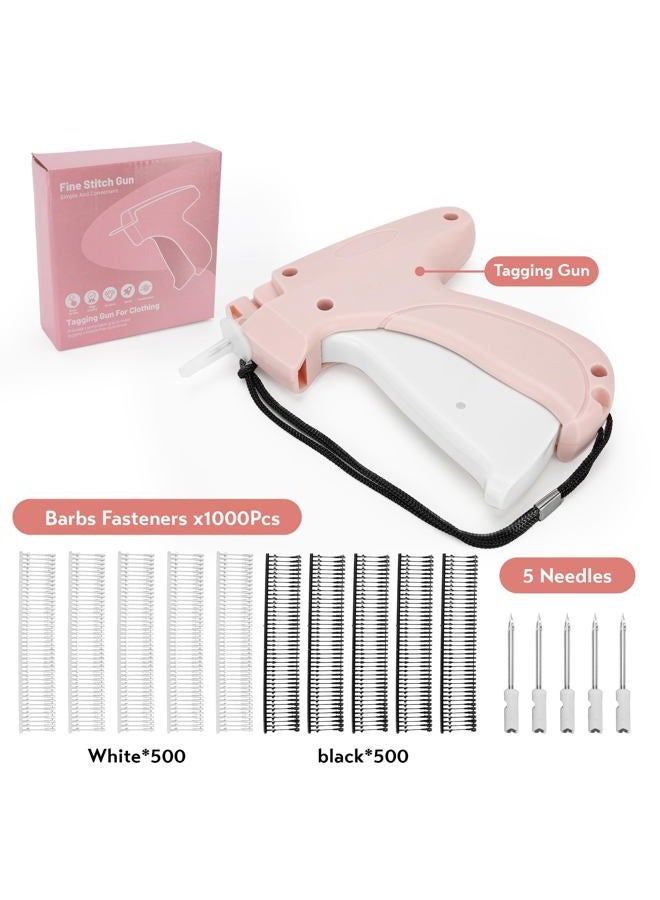 Fonwill Clothing Label Gun,Standard Retail Price Tag Labeling Gun Kit,Having 5 Needles, 1000 Micro Fasteners,Suitable for Store,Warehouse,Consignment,Yard Sale,etc.(Pink-1) - Image 5