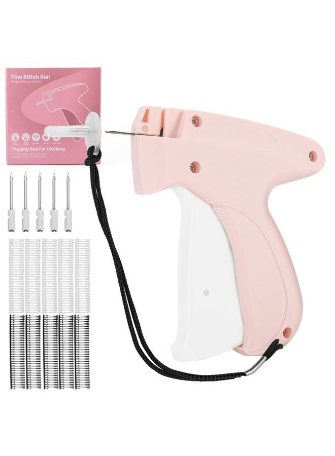 Fonwill Clothing Label Gun,Standard Retail Price Tag Labeling Gun Kit,Having 5 Needles, 1000 Micro Fasteners,Suitable for Store,Warehouse,Consignment,Yard Sale,etc.(Pink-1) - Image 1