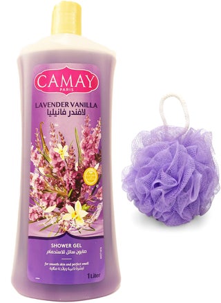 Camay Lavender and Vanilla Shower Gel 1L + Multi-Colour Bath Loofah - pzsku/ZC92A38B8DF80E4B05DAEZ/45/_/1724664971/6b50611a-9d9b-43b3-8f5e-e5905041dfc0