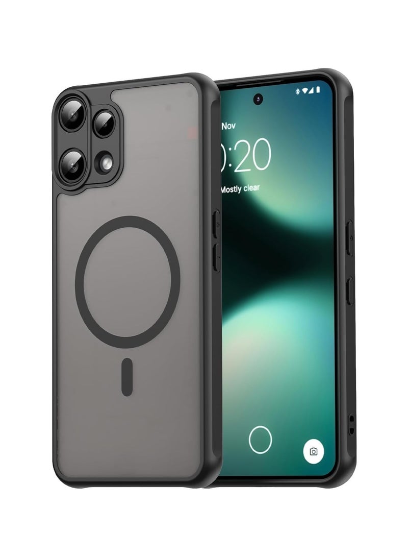 Magnetic Case Compatible with Nothing Phone (3a) Lite Skin-friendly matte semi-transparent case Shock-resistant protective back cover For Nothing Phone 3a Lite