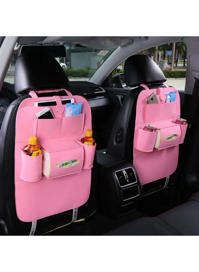 Black Multi Function Car Seat Organizer With Felt Storage Pockets - Image 4