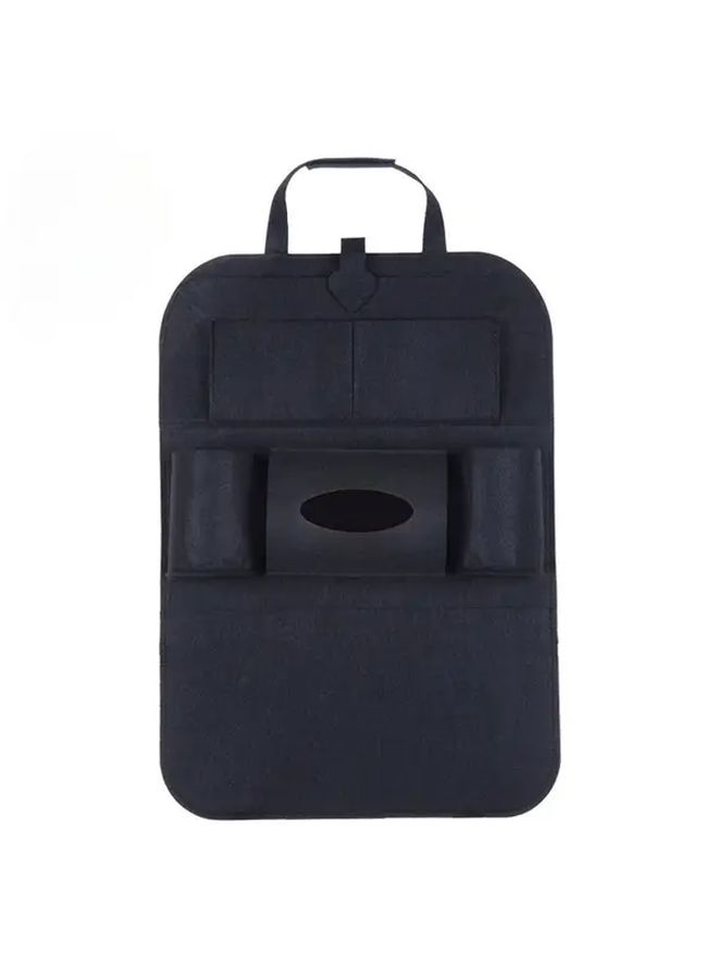 Black Multi Function Car Seat Organizer With Felt Storage Pockets - Image 1