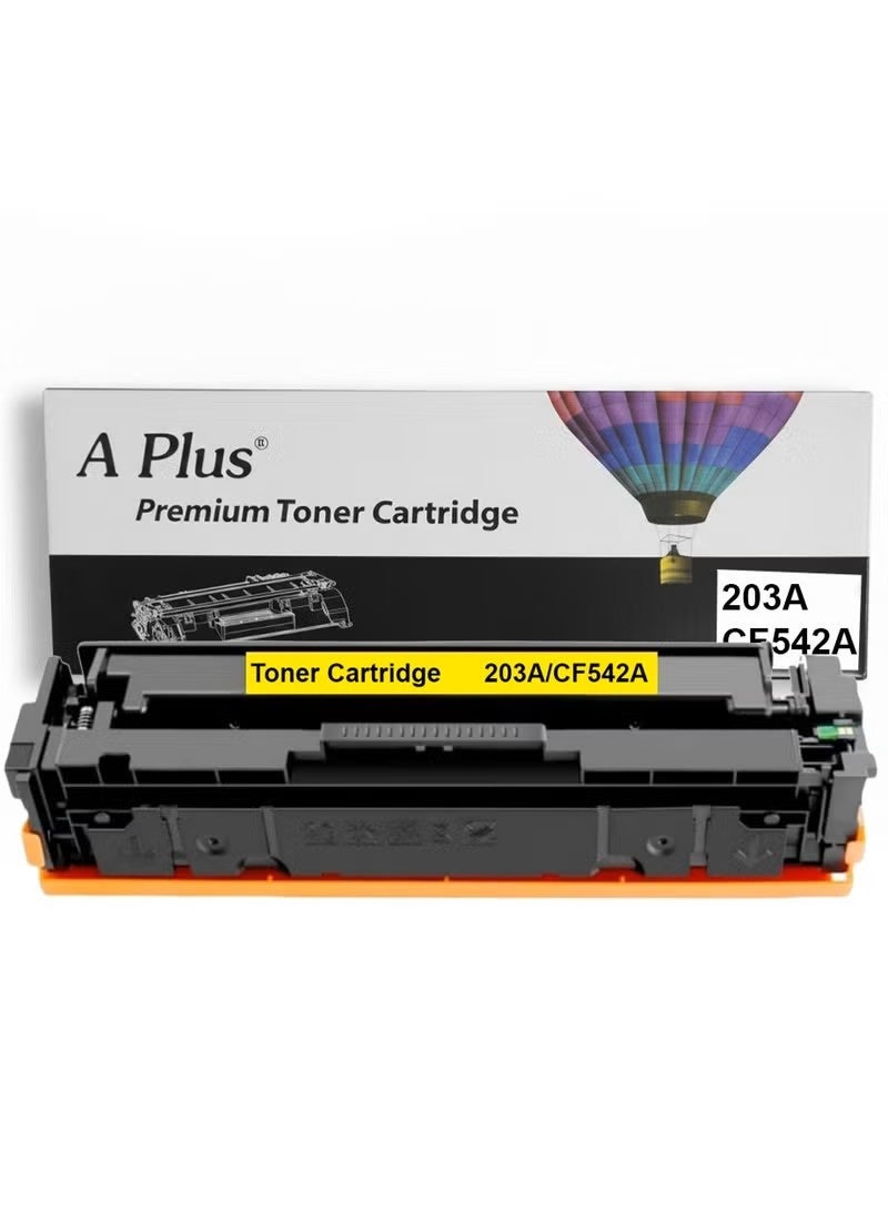 APLUS A Plus 203A CF542A Yellow Compatible Toner Cartridges for HP Color LaserJet Pro M254, MFP M280, M281 Series - Image 1