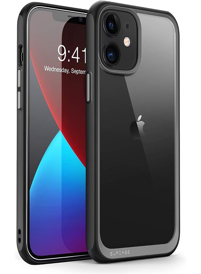 SupCase Unicorn Beetle Style Series Case Designed for iPhone 12 Mini (2020 Release) 5.4 Inch, Premium Hybrid Protective Clear Case (Black) - Image 1