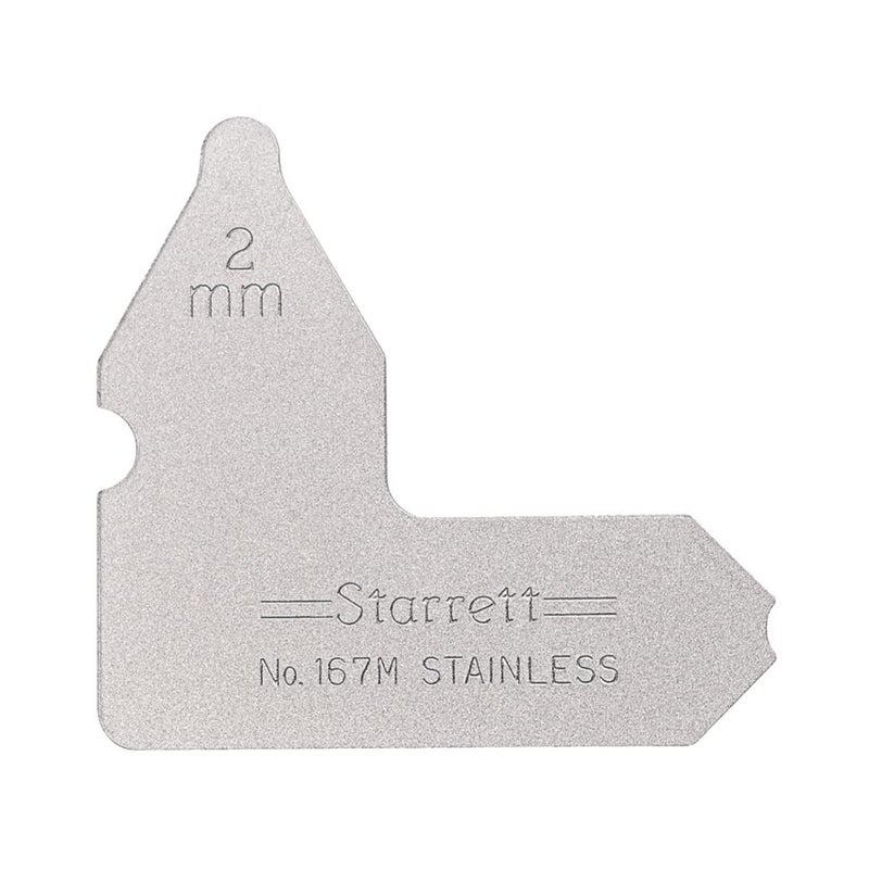 Starrett Individual Radius Gage for Both Convex and Concave Radii - Ideal for Carpenters and Constructions - Stainless Steel, 2mm Radius Gage, Millimeter Reading - 167M-2 - Image 1