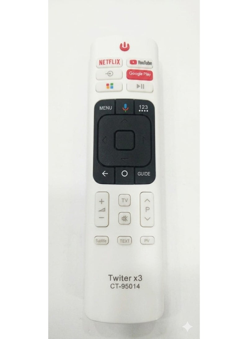ريموت كنترول بديل جديد متوافق مع تلفزيون توشيبا CT-95014 4K UHD LED HD اندرويد،  بدون تحكم صوتي - Image 1