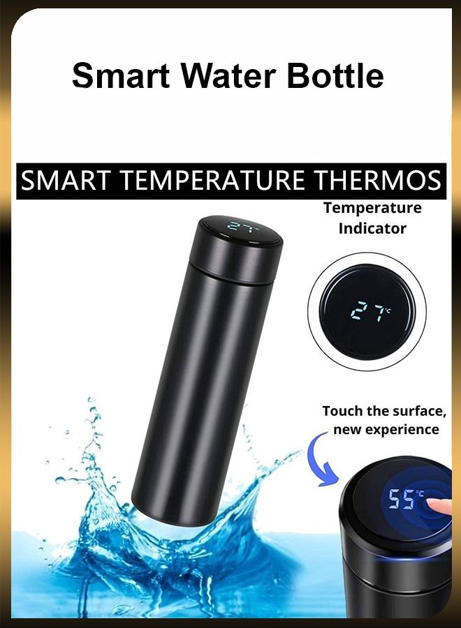 LED Temperature Display Vacuum Insulated Flask Travel Mug with Smart LCD Touch Screen Water Bottle Hot Or Cold Car Portable Travel Sports Tea Infuser Coffee Thermoses Cup 