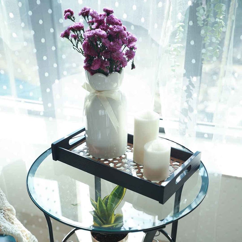 Wonderchef Casablanca Ornamental Tile Glass Tray -Medium - Image 5