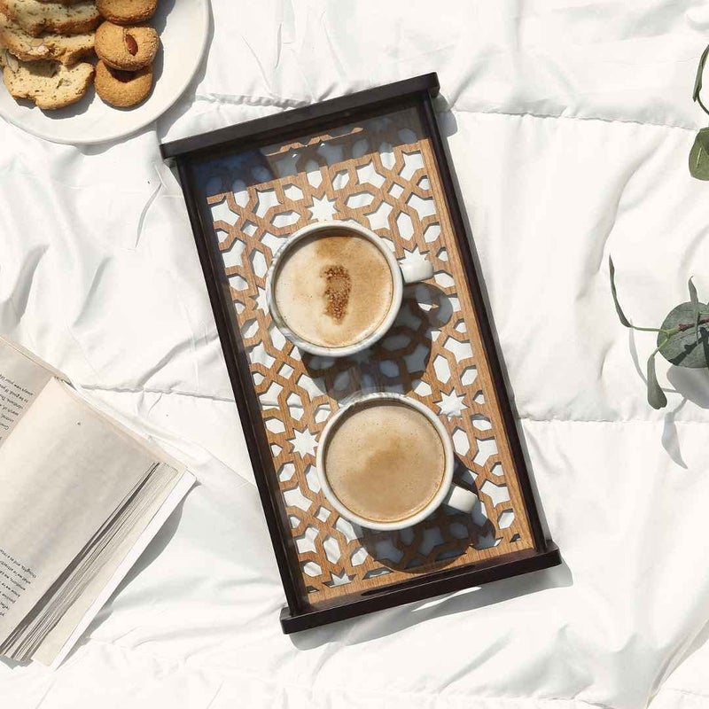 Wonderchef Casablanca Ornamental Tile Glass Tray -Medium - Image 3