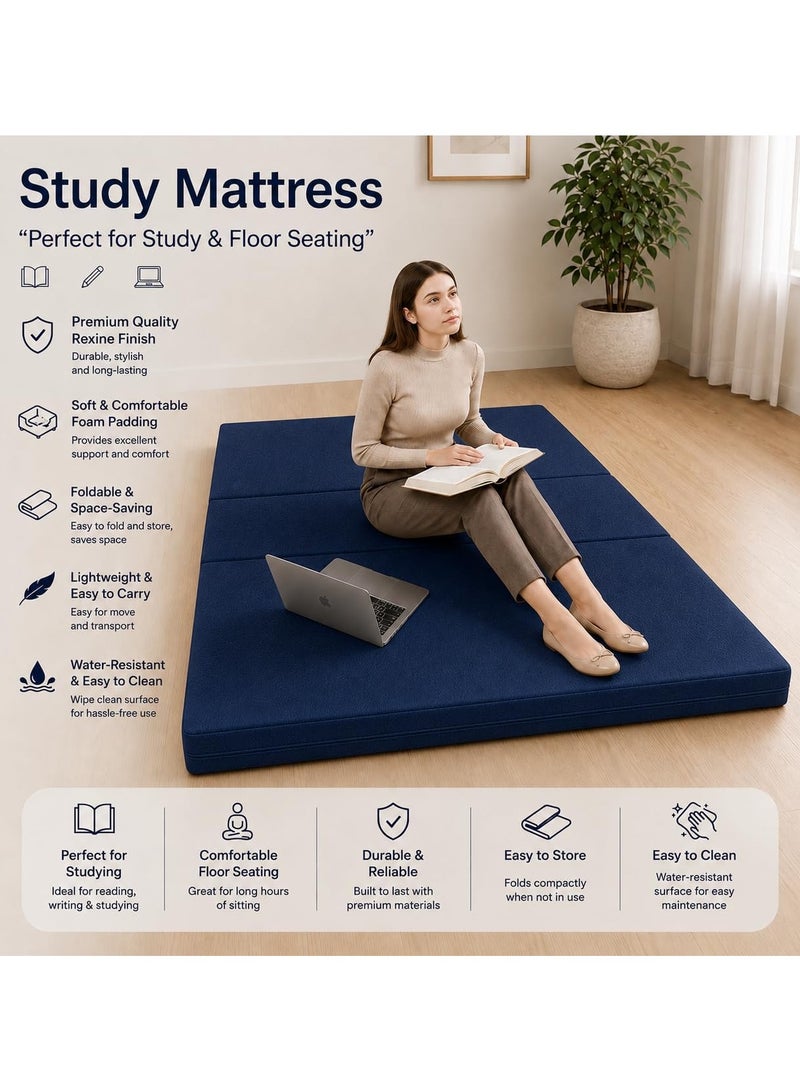 Karpentone All-Day Comfort 3-Fold Folding Mattress | 180 × 90 × 7 cm | Foldable Floor Mattress with Fabric Cover | Portable, Space Saving & Easy to Store - Image 5