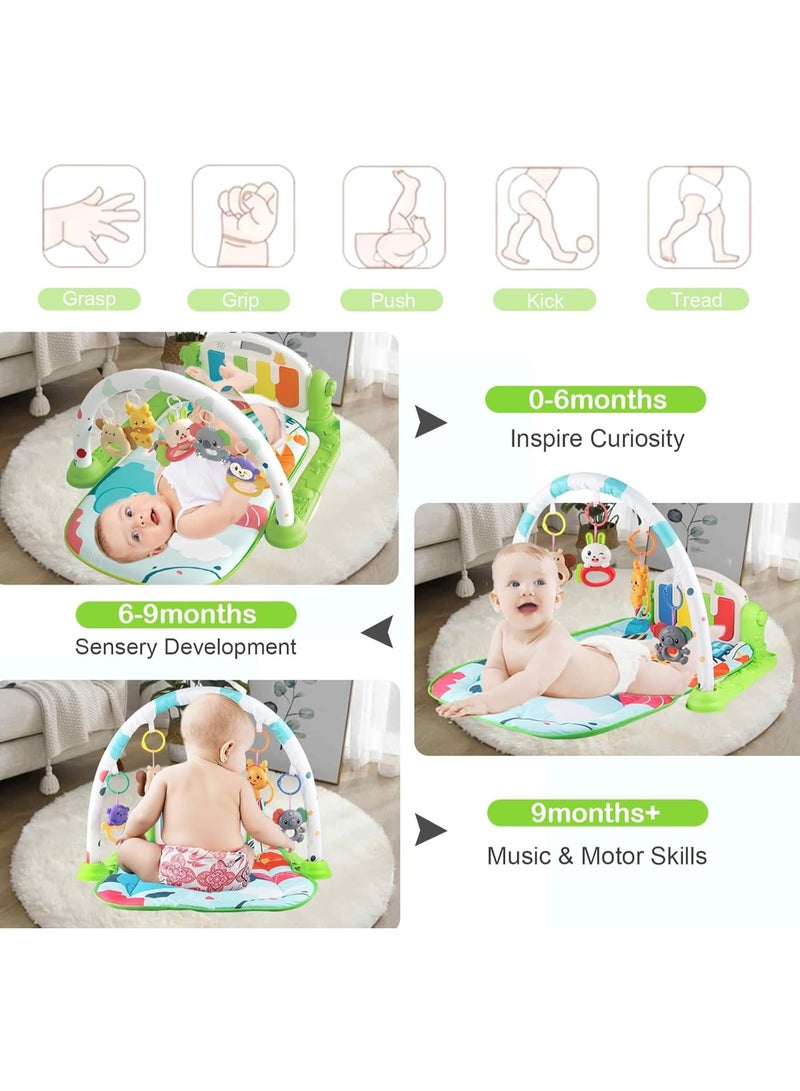 SKY-TOUCH Play Mats for Baby Gyms, Kick and Play Piano Gym Mats, Detachable Tummy Time Mat with Music and Lights, Musical Electronic Learning Toys, Activity Center for Babies and Toddlers - Image 3